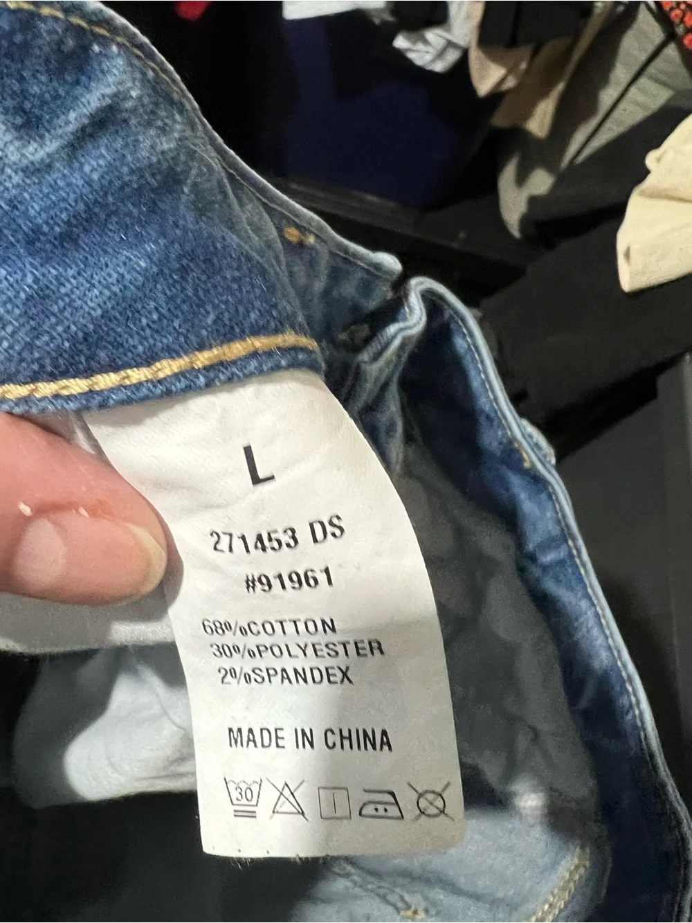 Women's Dark Blue Flamingals Ankle Cropped Distressed Jeans